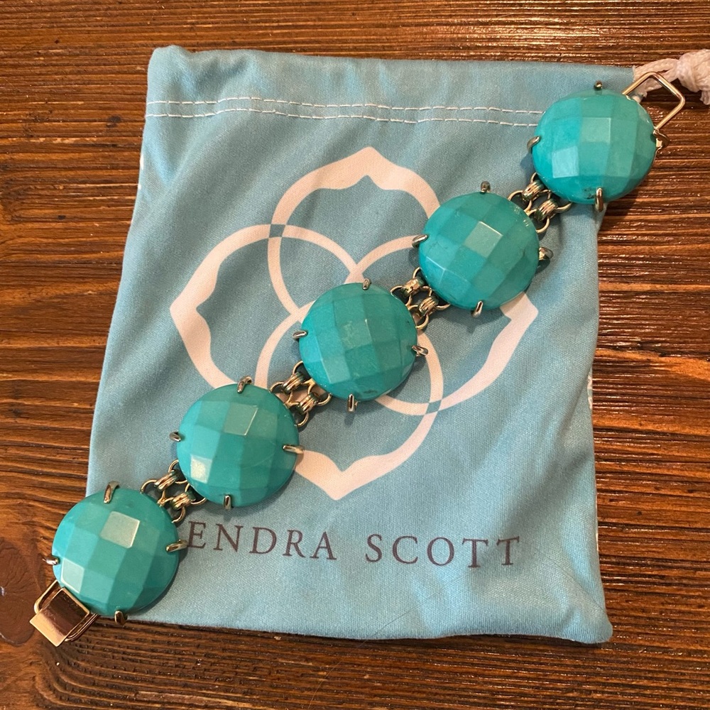Kendra Scott Turquoise and Gold Bracelet